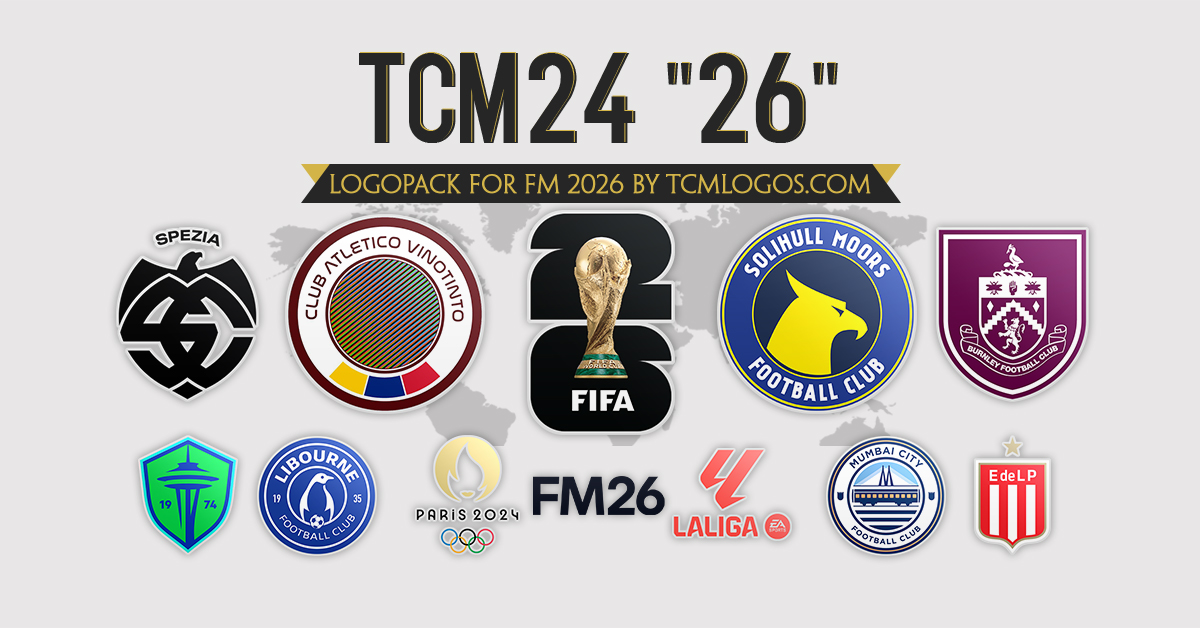 📢Find the TCM24 logo pack for #FM26beta now!

✅It's exactly the same pack as TCM24 (including updates 24.1 and 24.2) but compatible with #FM26.

⏳The #TCM26 pack will be released as announced around November 4th.

🔗tcmlogos.com/tcm24-logopack…