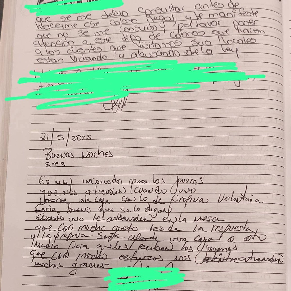 👉 El personal de Protección al Consumidor realizó revisión de las denuncias interpuestas por los consumidores en el libro de quejas en diferentes restaurantes de 𝗦𝗮𝗻 𝗣𝗲𝗱𝗿𝗼 𝗦𝘂𝗹𝗮 con el tema de propina incluida y trato indigno.