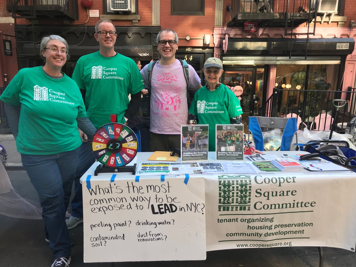 Great day at the LES Arts &amp; Culture Open House! 💛 We talked with neighbors about lead safety, our new lead map, housing rights, LES history, and campaigns like ending apartment warehousing + Housing Justice for All