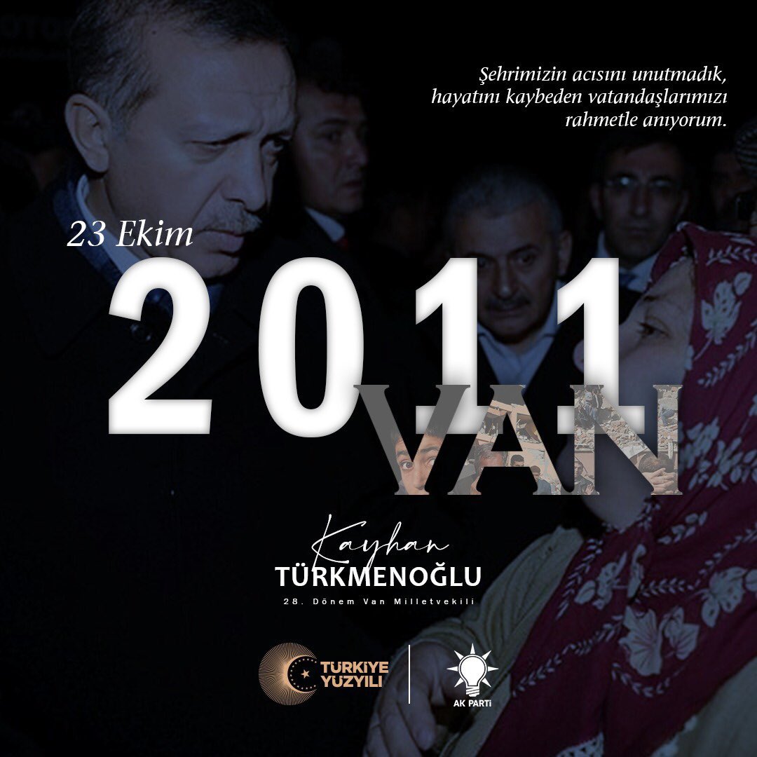 Bundan 14 yıl önce; 23 Ekim ve 9 Kasım 2011 tarihlerinde ilimizde meydana gelen depremlerde hayatını kaybeden 644 vatandaşımızı vefatlarının sene-i devriyesinde rahmetle anıyorum.

23 Ekim 2011’de Erciş merkezli 7,2 büyüklüğündeki ilk deprem ve 9 Kasım 2011’deki 5,6