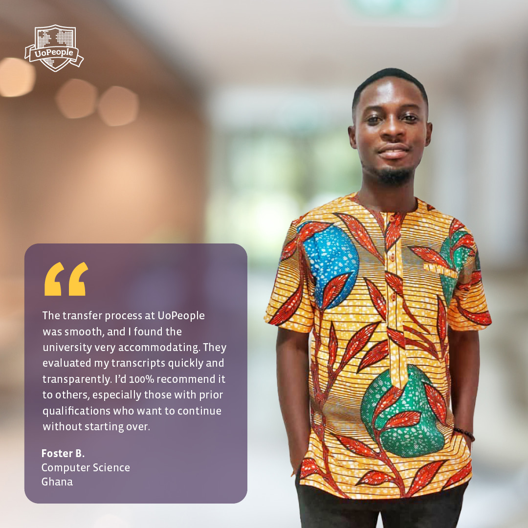 UoPeople's tweet photo. Transferring your credits can save you time, money, and stress β just ask Foster and Tyronickah! πAt UoPeople, students find a smooth, transparent process that makes it easier to pick up where they left off. πͺ #UoPeople #TransferWeek #NationalTransferWeek #TuitionFree https://t.co/61PEMvQlpW
