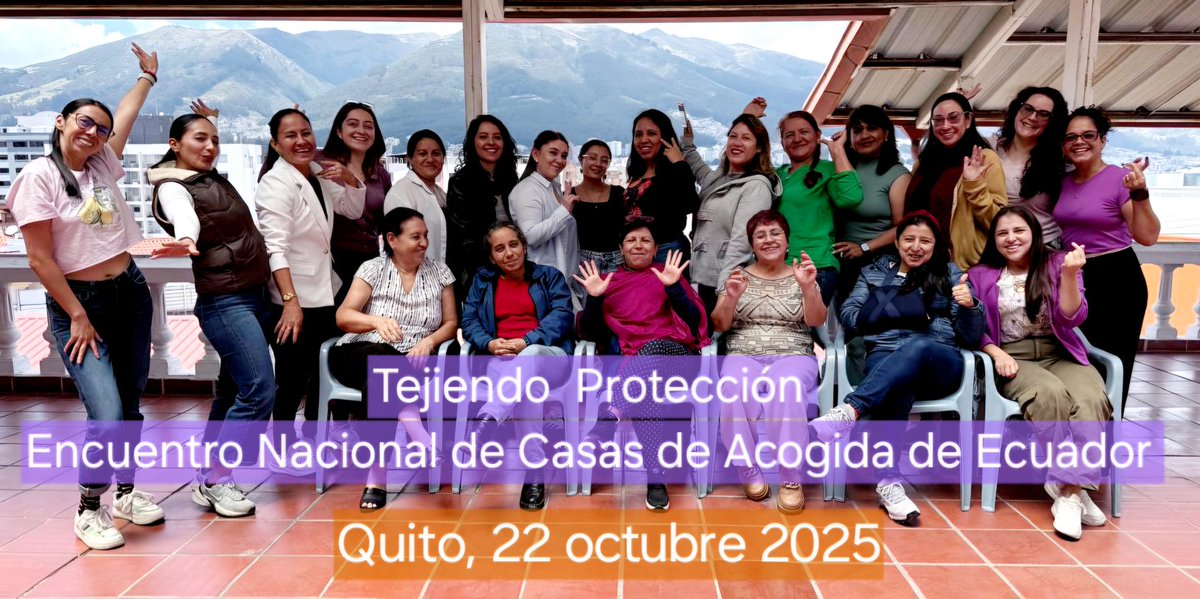 Desde cada rincón del #Ecuador somos una sola red.

Una red que acompaña, proteje, lucha. Frente al retroceso en derechos, seguimos firmes.

En las #CasasDeAcogida nadie suelta la mano de nadie.

#LasCasasDeAcogidaNosSalvan
#ServicioEsencial