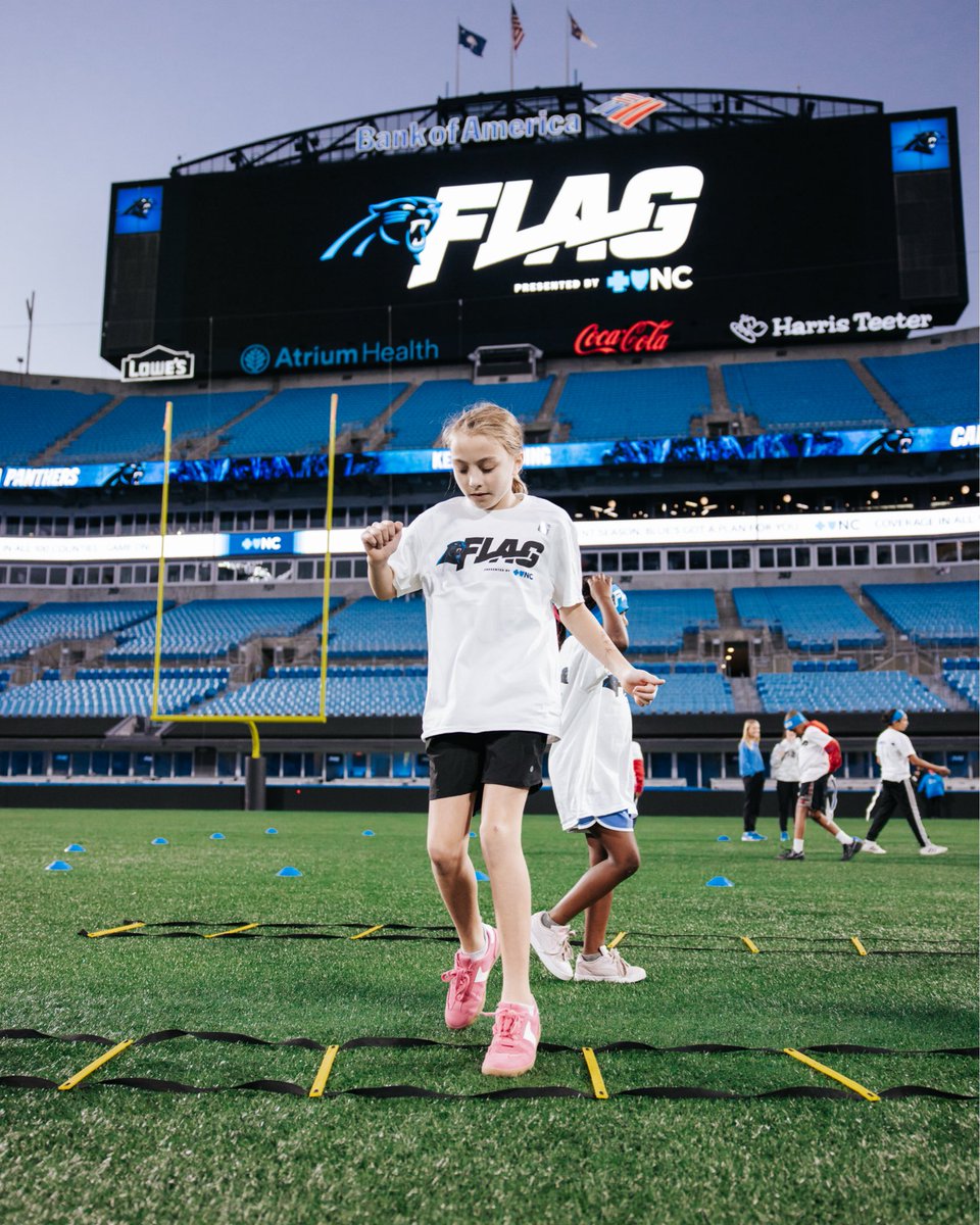 We teamed up with @BlueCrossNC to host a flag football clinic for youth from the Salvation Army Red Shield Youth Center – helping kids get active, build connections, and experience the mental health benefits of team 
sports.
@BlueCrossNC | #KeepPounding