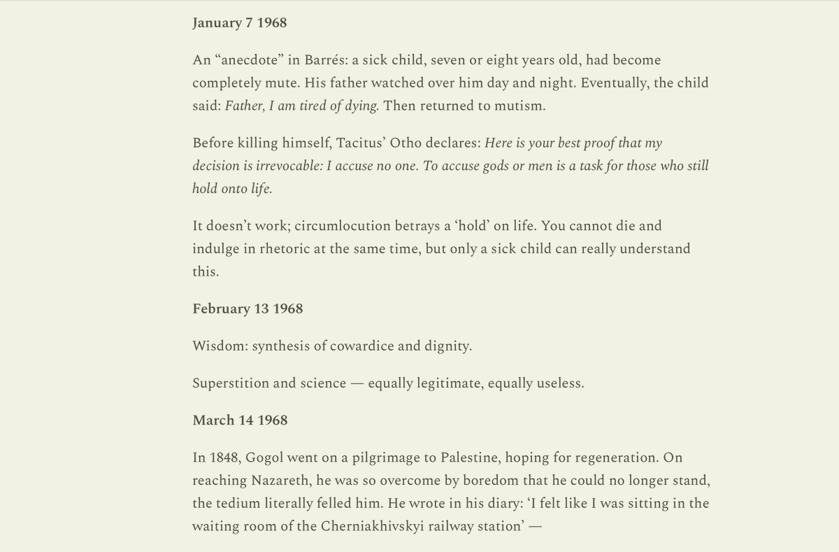please read my cioran translations on my substack