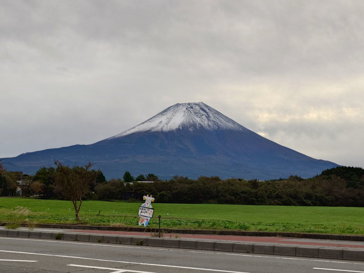 inouemanbou's tweet photo. 富士山に雪で～す！（朝霧高原）
#こねくと954
#ふらっと954 https://t.co/6msN6GdsLJ