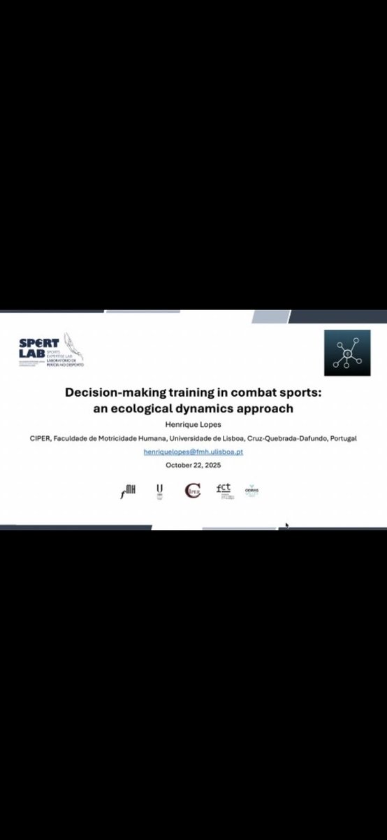 Today we had the honor of welcoming Professor Keith Davids to our group for a presentation. Professor Duarte Araújo also participated in the discussions, further enriching the meeting.

In the second meeting of the day, we had a presentation by Professor Henrique Lopes.