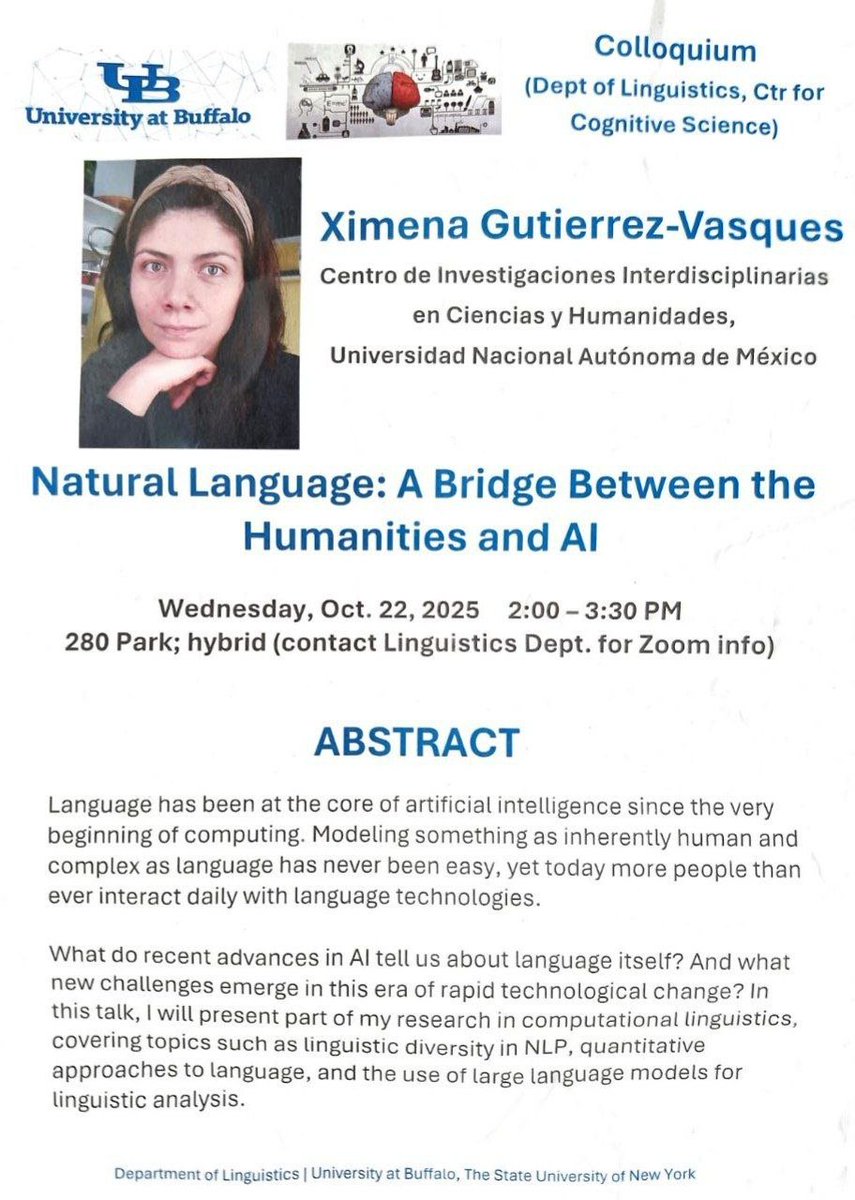 This week, I’m visiting the University at Buffalo’s Department of Linguistics and the Digital Scholarship Studio and Network. It’s been truly enriching to engage with faculty and students interested in cognitive science, linguistics, and diversity.