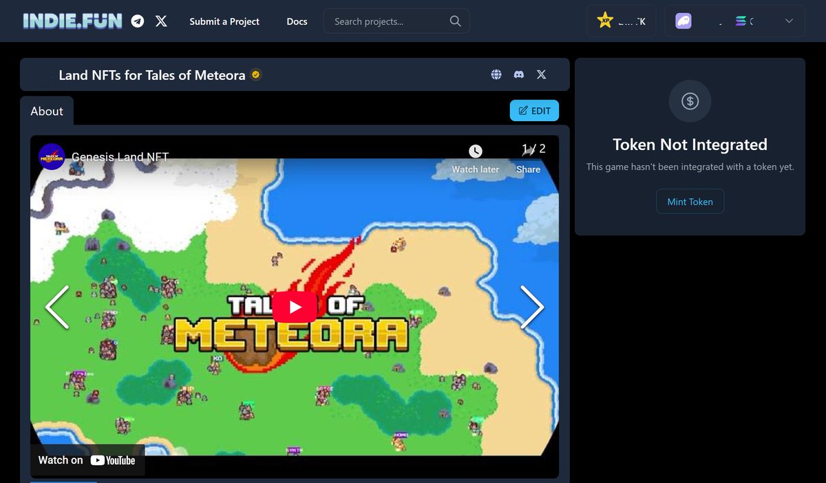 Our NFT project page is live.
Apply for WL. Raffles starting soon.

indie.fun/landnft