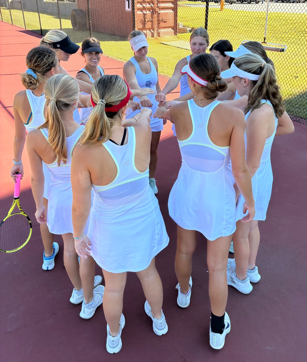 Congratulations to the girls tennis team. They defeated TC Roberson 7-0 in the 4th round of playoffs to advance to the State Semifinals on Tuesday. Opponent TBD. Thank you to all our fans who came out to support us today. <a href="/CCHSCougarNews/">Charlotte Catholic</a> Go Cougars!🎾🎾Stay tuned..