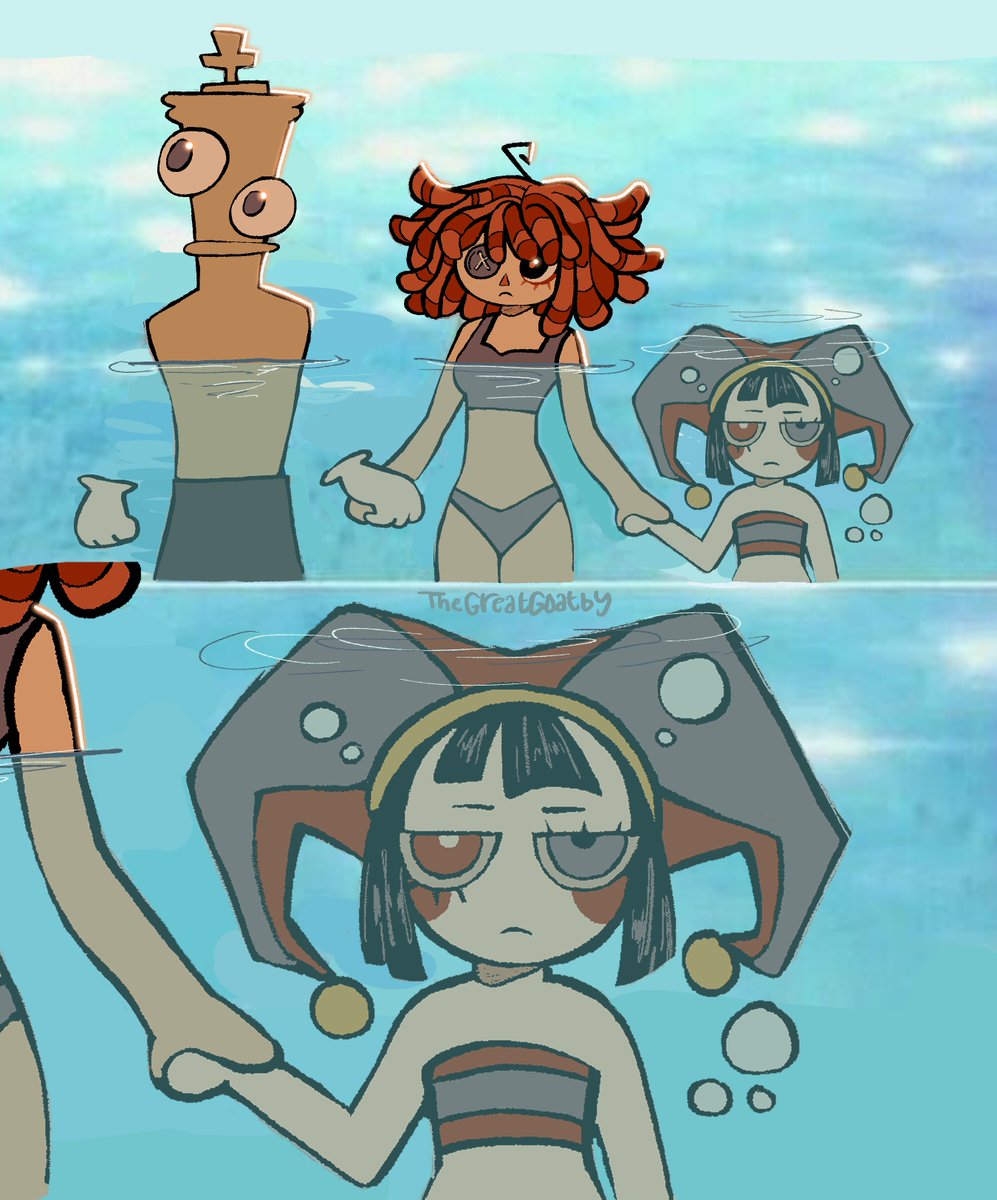 TheGreatGoatby's tweet image. Help girl im drowning #TADC #TheAmazingDigitalCircus