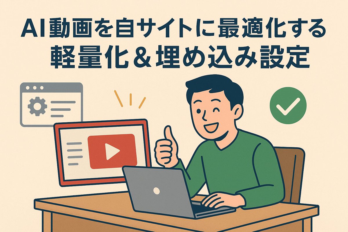 AI_SEOGuideLab's tweet image. AI動画を自サイトに最適化する軽量化&埋め込み設定 #SEO #AI aiseo-guide.com/ai-video-optim…