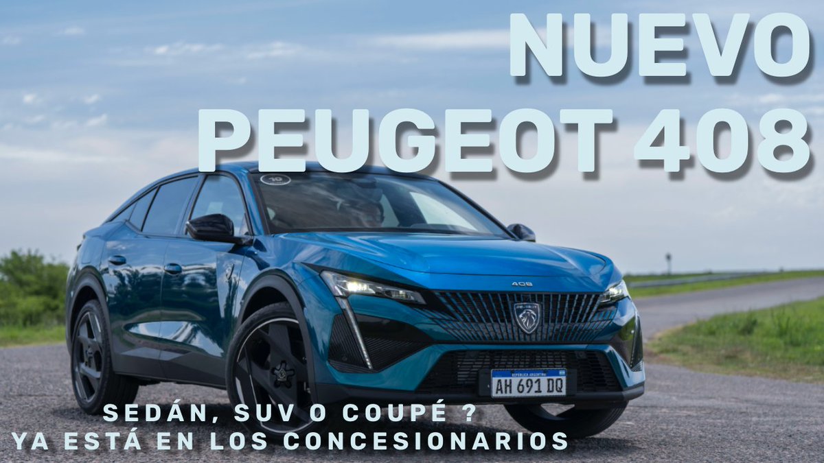 Sedán, SUV o Coupé? - Peugeot presentó al Nuevo 408
El modelo de alta gama llega en una única versión GT con motor PureTech (1.6 turbo) de 215 CV y 300 Nm.
<a href="/peugeotarg/">Peugeot Argentina</a> 
Conocelo en youtu.be/RUd7JgMsBSc
