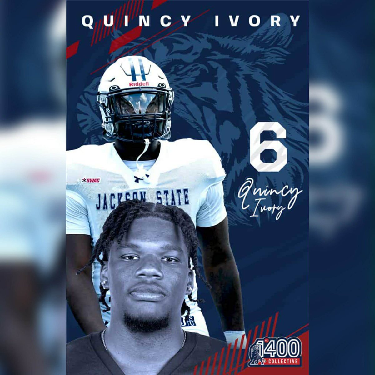 kc1400collectiv's tweet photo. KC-1400 Collective is excited to sign our next JSU athlete! Let's welcome Quincy Ivory, (@rockoutquincy) to Thee Brand! Tiger Nation, show Quincy some mad love! Go Tigers! #THEEiLove #GuardTHEEYard #KC1400Collective
👇🏿

Join the KC-1400 Collective TODAY!
https://t.co/5zW8GIQS1b https://t.co/jMvv25Ldw7