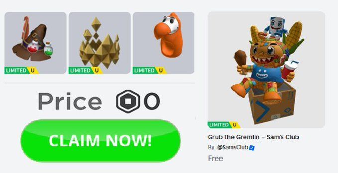 GameForceRoblox's tweet image. Get Free Items from the Roblox UGC Marketplace buff.ly/cf2C0z3 | This UGC features a playful, mischievous gremlin character named “Grub” styled in a humorous nod to Sam’s Club branding...
2,100+ Games | 44,000+ Codes! buff.ly/TZx50Bv…