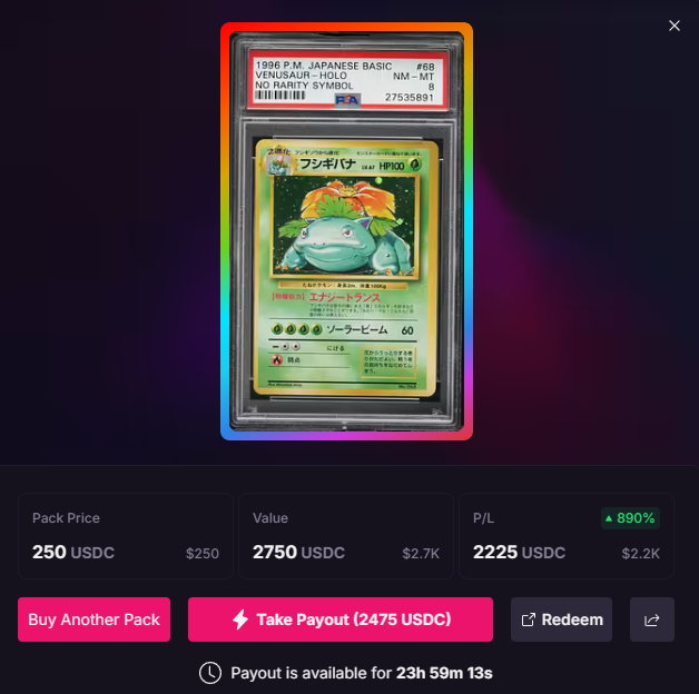 This cat is on fire! 🔥

Venusaur - No Rarity - Holo #68 Pokémon Japanese Base Set Pokemon PSA 8!

<a href="/MagicEden/">Magic Eden 🪄</a> and <a href="/Collector_Crypt/">Collector Crypt</a> amazing NFT concept! This is super fun and addicting!