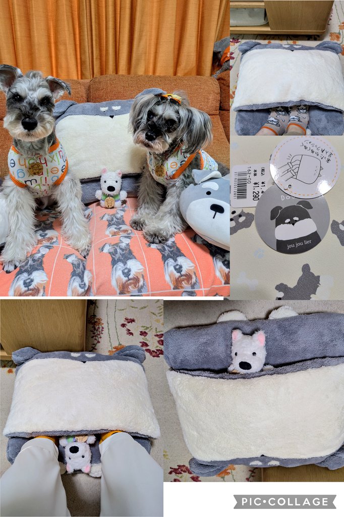 入れるクッション シュナウザー90x160cm