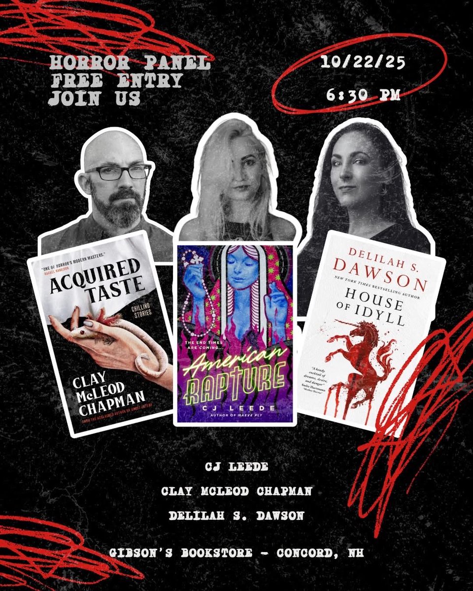 Big horror event at <a href="/GibsonsConcord/">Gibson’s Bookstore</a> tonight!