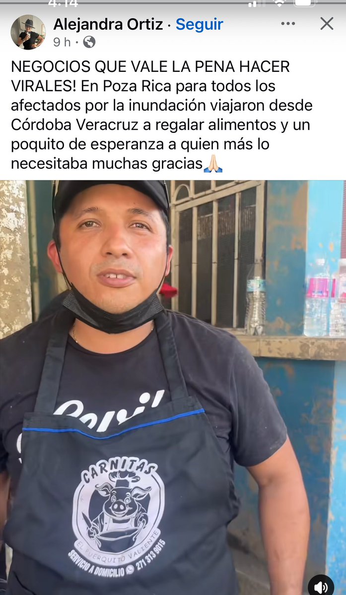 MaTere_Mendoza's tweet image. Viajaron desde Córdoba a Poza Rica para llevar comida a los damnificados por las inundaciones.
🙌🏼🙌🏼
Carnitas “El puerquito valiente”, ya saben cómo regresar y agradecer el apoyo, consumiendo cuando visiten Córdoba, Veracruz.
El pueblo ayudando al pueblo
🤝