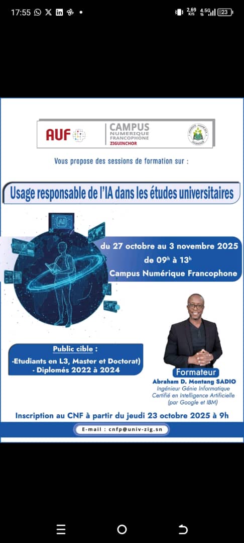 MontangSadio's tweet photo. Et c'est reparti pour une nouvelle série de formations IA !
@DacostaGerard @ https://t.co/1J1zp2T09U