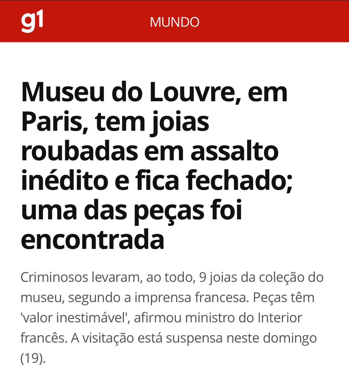 conheciencia's tweet photo. A ironia de um museu cheio de coisas
roubadas ser roubado. https://t.co/FvWLtLi8sx