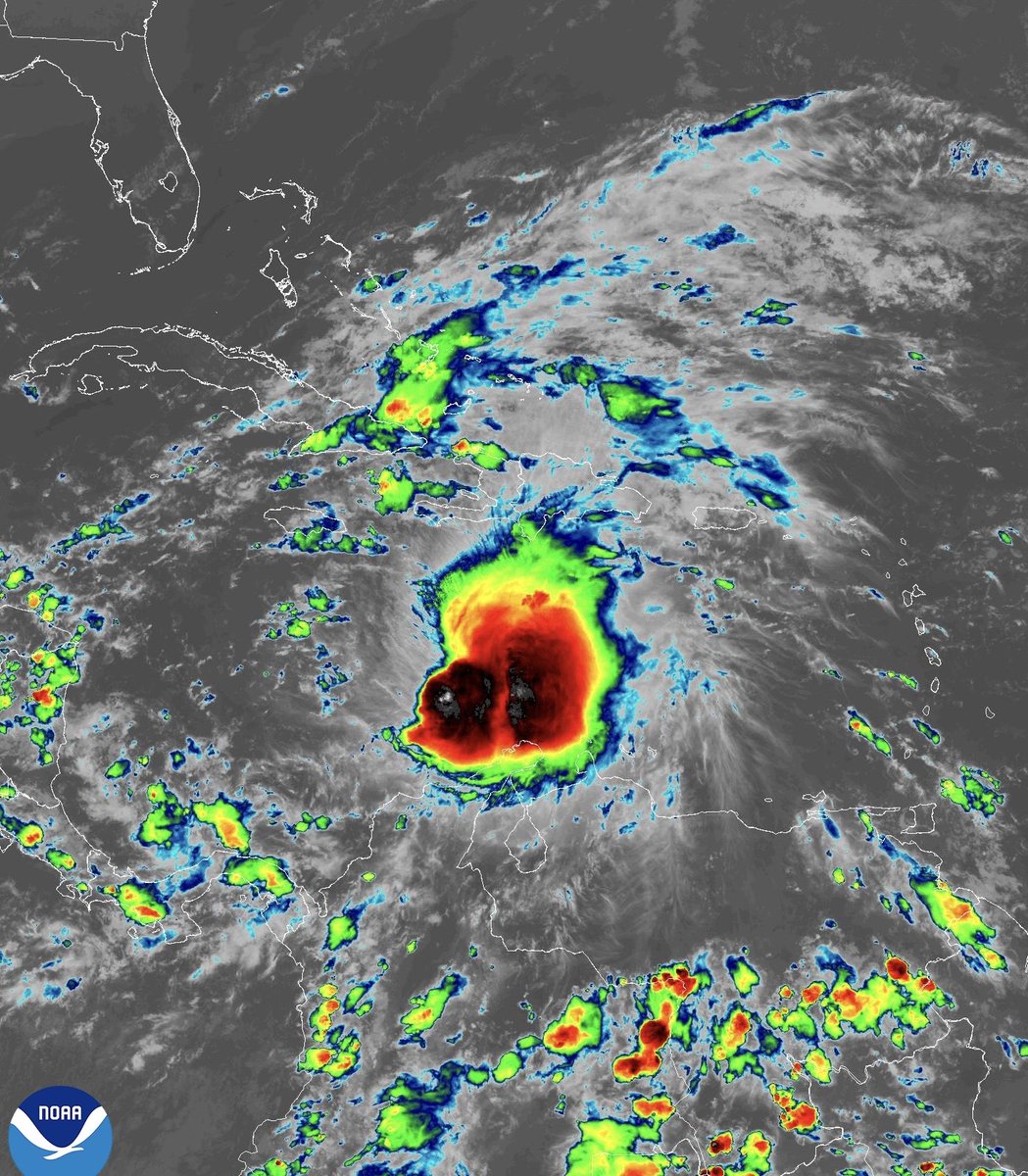 🔔ATENTOS🔔-⚠️Tormenta Tropical #Melissa podría ser un huracán categoría 5. Amenaza a Cuba y Jamaica. 

La tormenta tropical #Melissa se mantiene débil y con un movimiento más al oeste de lo proyectado. Las tendencias entre los modelos continúan mostrando un riesgo de que pueda