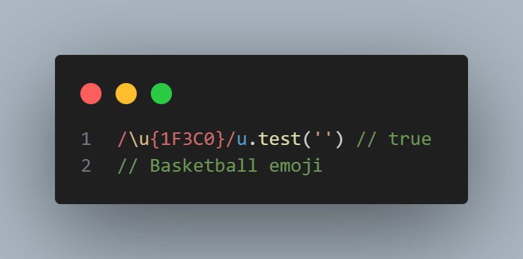 alex_kazanski's tweet image. Regex unicode flag (u):
Match emojis and unicode properly. Modern text handling. 🎯
#JavaScript #Regex #Unicode