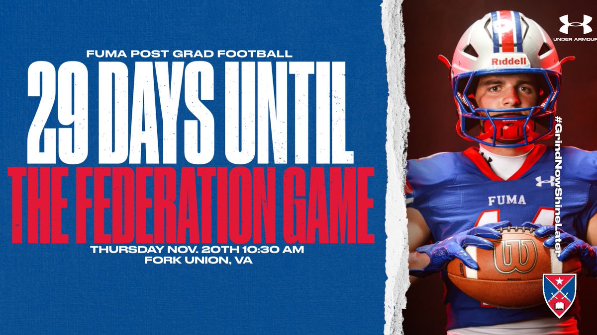 🚨 Attention College Football Coaches!

⏱️ Only 2️⃣9️⃣ days until the <a href="/FUMAPGFootball/">Fork Union Military Academy Post Grad Football</a> Federation Game at <a href="/forkunion/">Fork Union Military Academy</a>! 🏈

#GrindNowShineLater 💪
#BodyMindSpirit 🙌