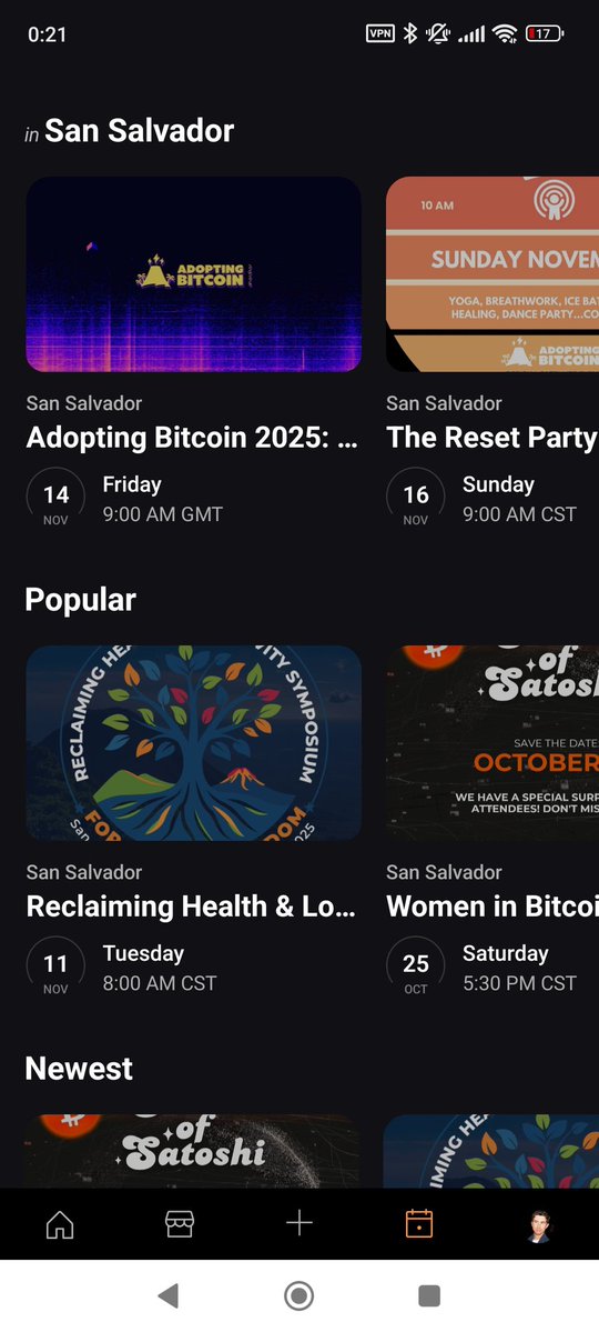 Jordi Llonch Esteve (@jordi_llonch) on Twitter photo Looking forward to the Bitcoin month in el Salvador 🇸🇻
Remember posting your events to <a href="/JoinSatlantis/">Satlantis: The Social Events App</a> to help the attendees find what's going on during that month 🔥🔥🔥
Check out a sneek peak 👀👇 Looking forward to the Bitcoin month in el Salvador 🇸🇻
Remember posting your events to <a href="/JoinSatlantis/">Satlantis: The Social Events App</a> to help the attendees find what's going on during that month 🔥🔥🔥
Check out a sneek peak 👀👇