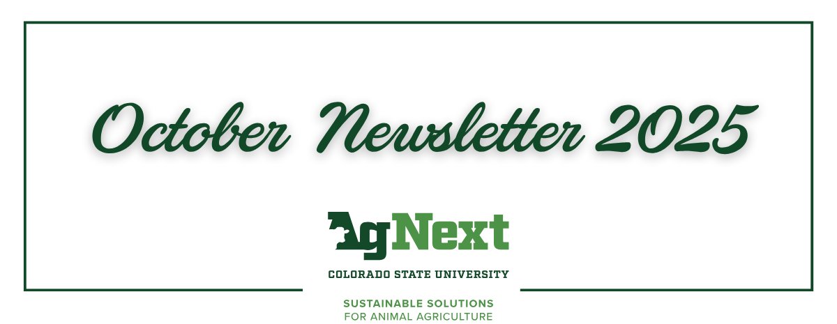 CSUAgNext's tweet image. The October AgNext Newsletter is out now! Inside, explore details about the upcoming AgNext Research Summit 2026, recent events, new publications from our team, and more.

Read the full newsletter here: loom.ly/R1FVm7I