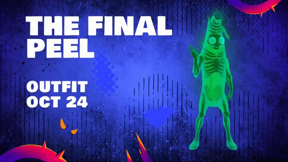 FireMonkey's tweet photo. idk how I missed this one but The Final Peel will be in the Item Shop on October 24th! https://t.co/N50CE5NBZE