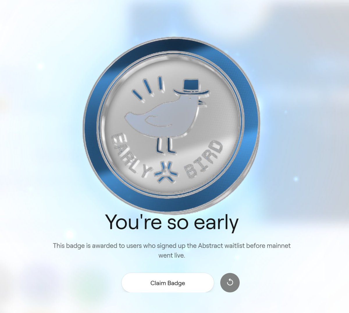 0xCragHack's tweet photo. on January 17 I posted on Telegram to apply for the @AbstractChain  waitlist even before the mainnet launch. today we finally got our badges :) https://t.co/eWUeB7m9hc