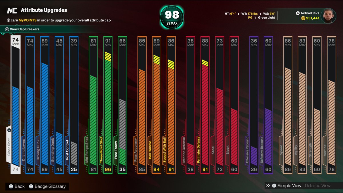 ActiveDevx's tweet image. best build in game 18 cap breakers