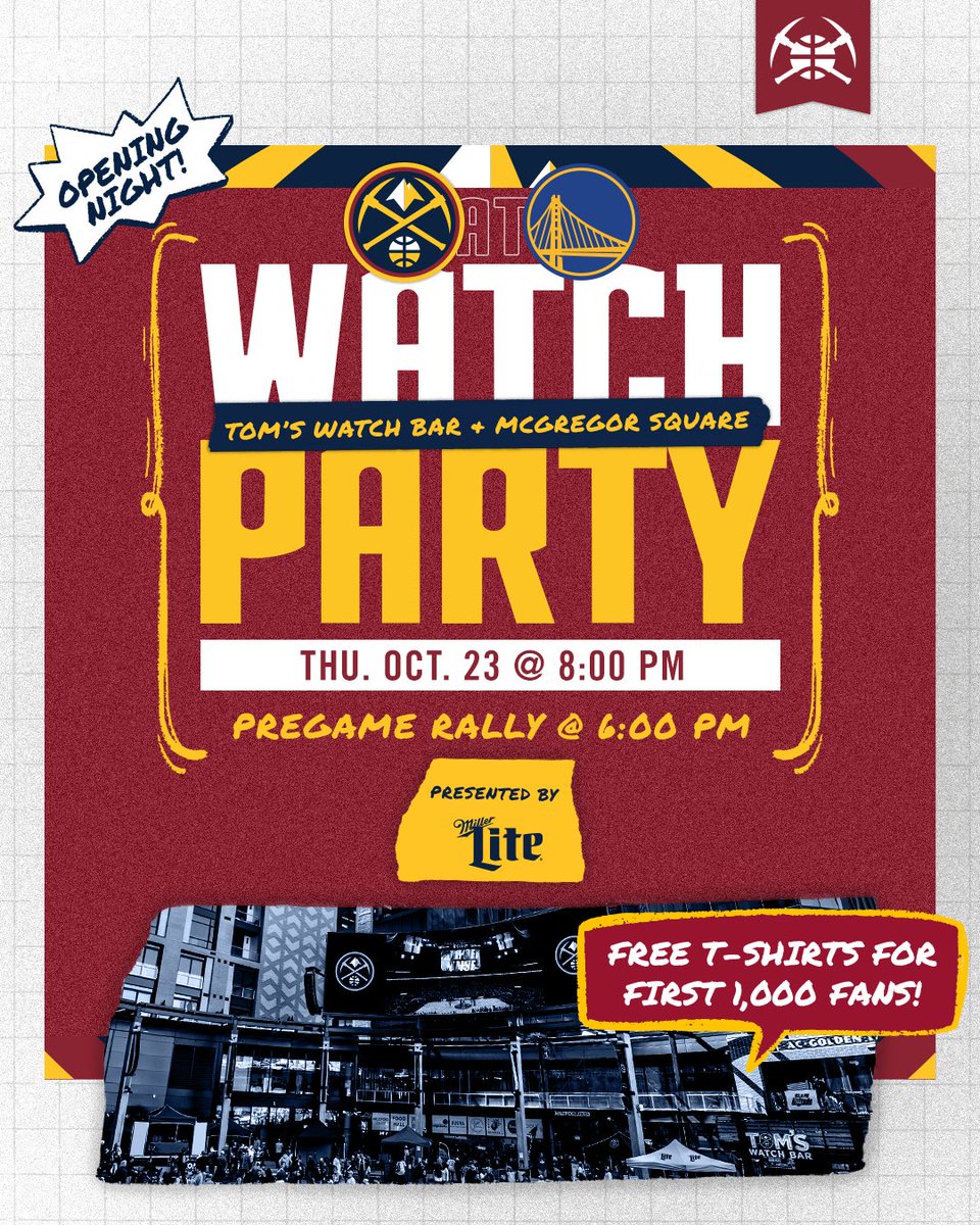 Watch the first game of the season with Nuggets Nation ⚒️ 