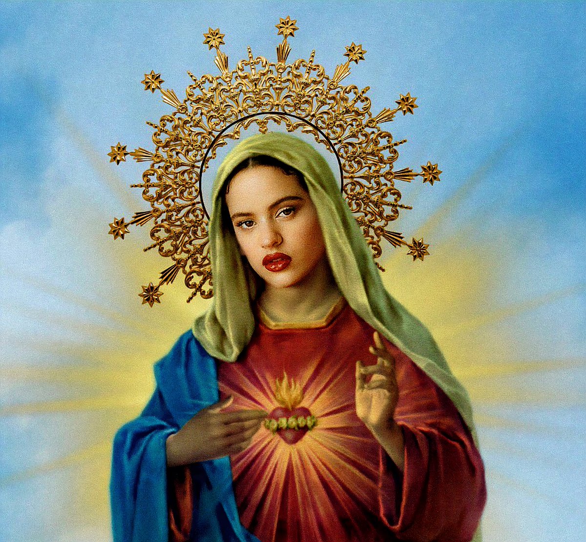 si rosalía tuviera un equipo decente de marketing el merch hubiera sido un kit con:
1 rosario
1 paquete de cigarillos 
1 mechero con una imagen tipo así