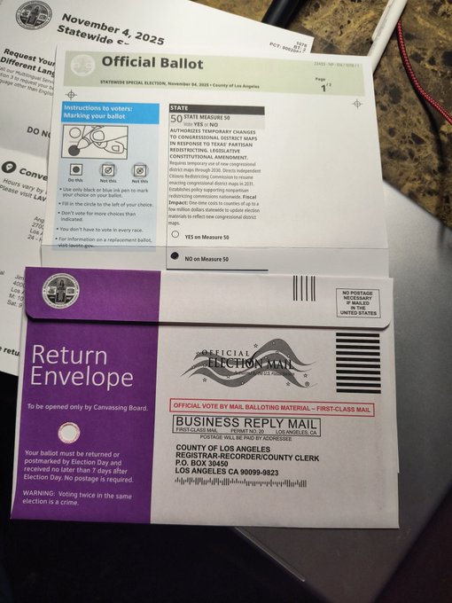 #NoOnProp50
Dems have abandoned their voter base, but want to use America's history with voting violations and fear to press us to save 249 years of poor governance.