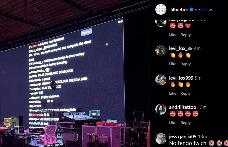 deadlock's tweet image. The Deadlock community raided @justinbieber's first Twitch stream and accidentally advertised the game to 300 Million of his Instagram followers via chat.