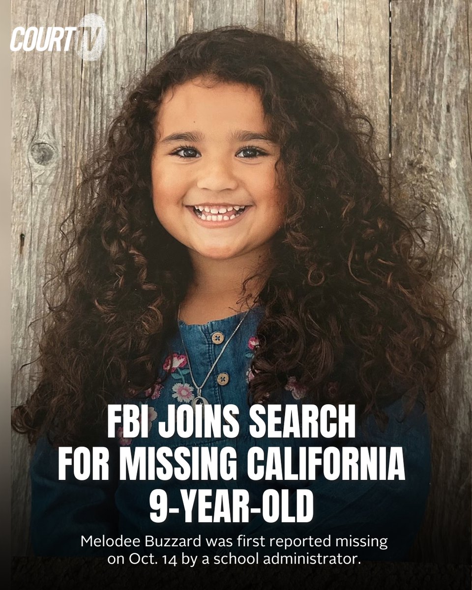 The FBI has joined California police in a multi-state search for missing 9-year-old #MelodeeBuzzard. She was first reported missing on Oct. 14 after a school administrator noticed her absence from an independent studies program. 

Family members say Melodee’s mother, Ashley