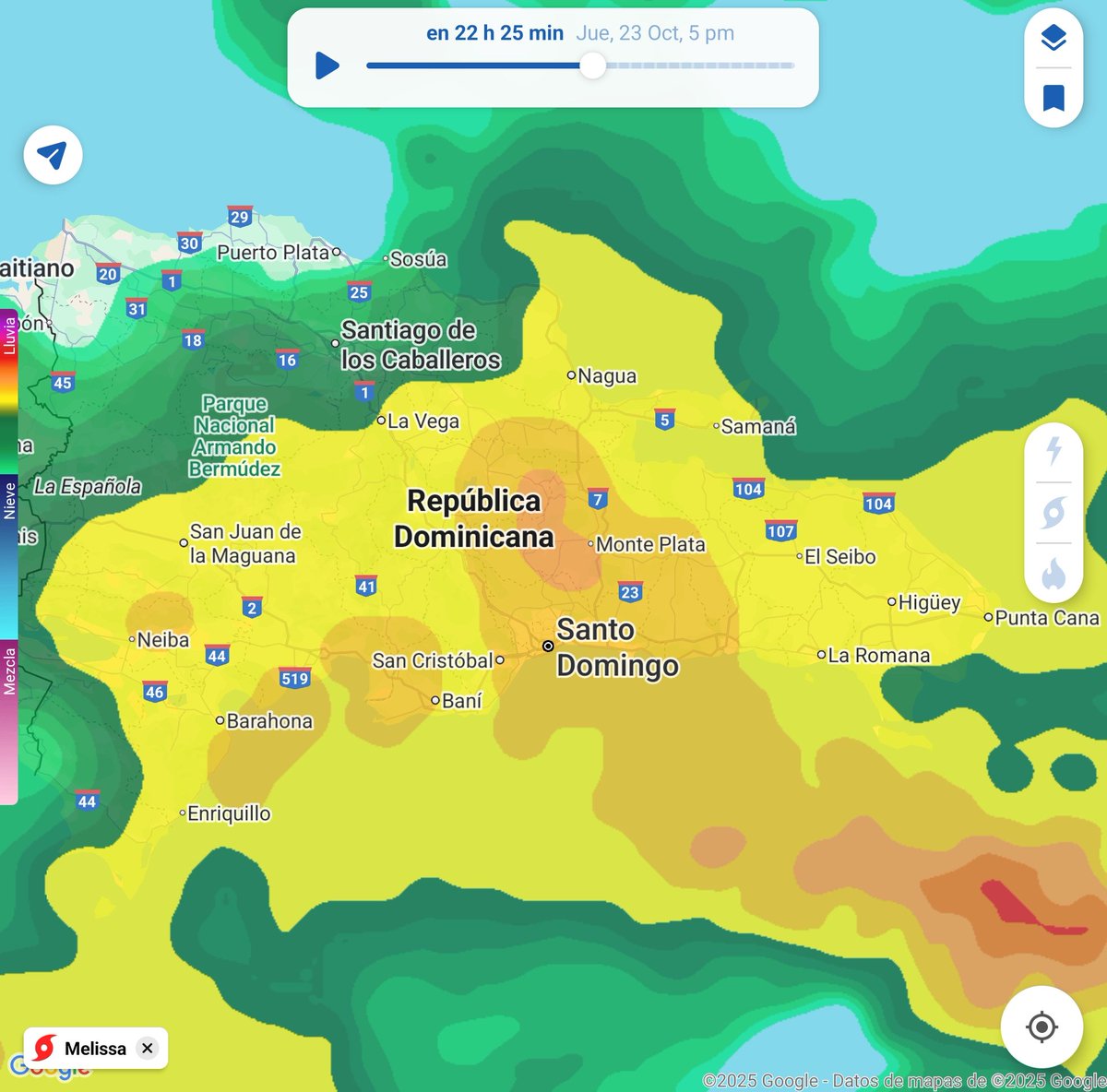 Osirisdleon's tweet photo. Durante la madrugada, la mañana y la tarde, de mañana jueves, tendremos lluvias importantes en toda la costa sur dominicana, principalmente en SDomingo, Boca Chica, La Romana, Punta Cana, Higüey, Barahona, Polo, Paraíso, Enriquillo, Juancho, Oviedo, Pedernales, Bonao y La Vega. https://t.co/4ZONH8rxkQ