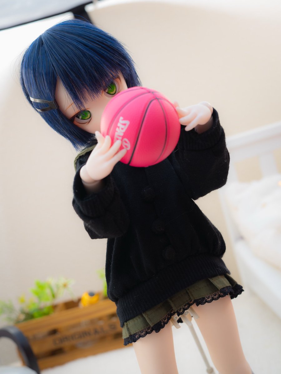 セリアで買ったバスケットボール
ガチャのよりサイズ感いい感じじゃないかな？？

#さにむす