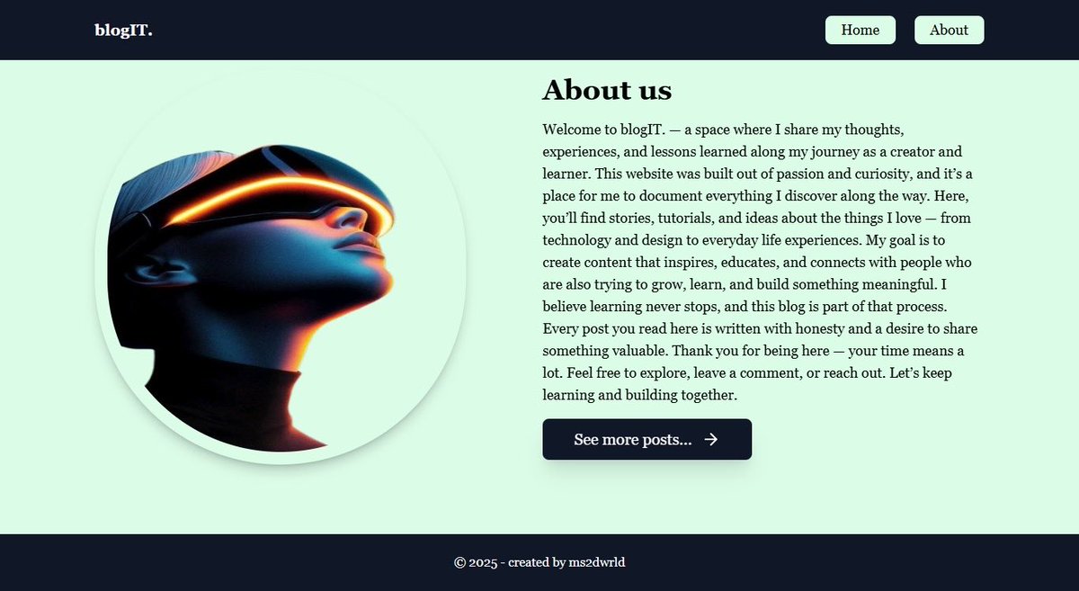 _heisms's tweet image. 💻 Day 28/100 — Built a Blog Website App!
Only the admin can add posts 🧑💻
Frontend: React + Tailwind
Backend: Node + Express
Database: Array 😄
#100DaysOfCode #ReactJS #NodeJS #CodingJourney #WebDev #FullStack