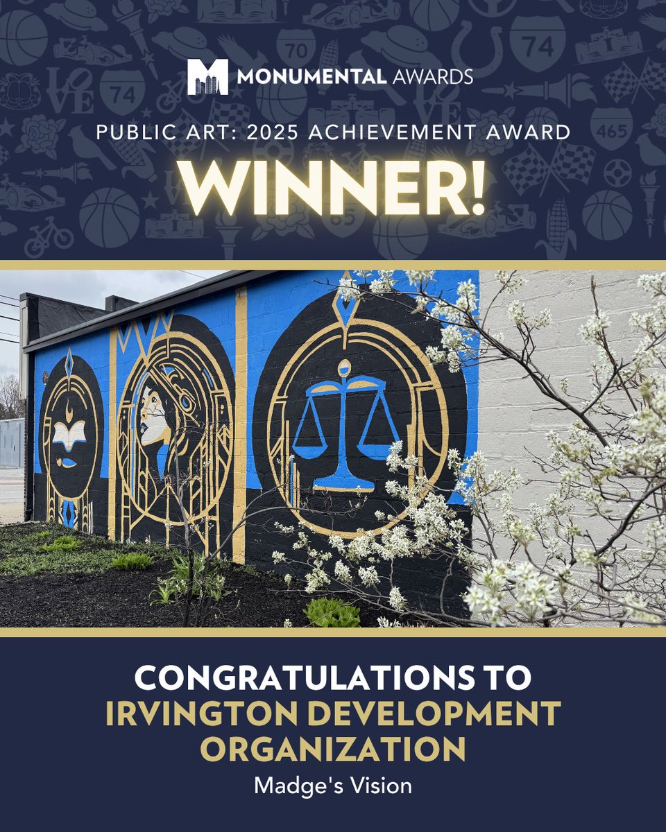 Congratulations to <a href="/IrvDevOrg/">IrvingtonDevelopment</a>, our #AchievementAward winner in the #PublicArt category at the #MonumentalAwards for Madge's Vision.