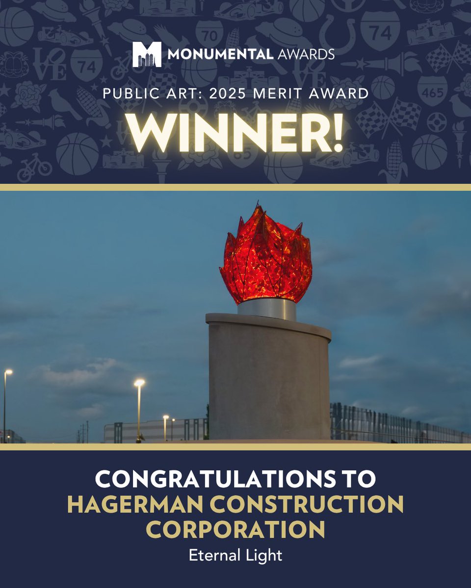 Join us in congratulating <a href="/HagermanGroup/">The Hagerman Group</a>, our #MeritAward winner in the #PublicArt category at this year’s #MonumentalAwards for the Eternal Light!