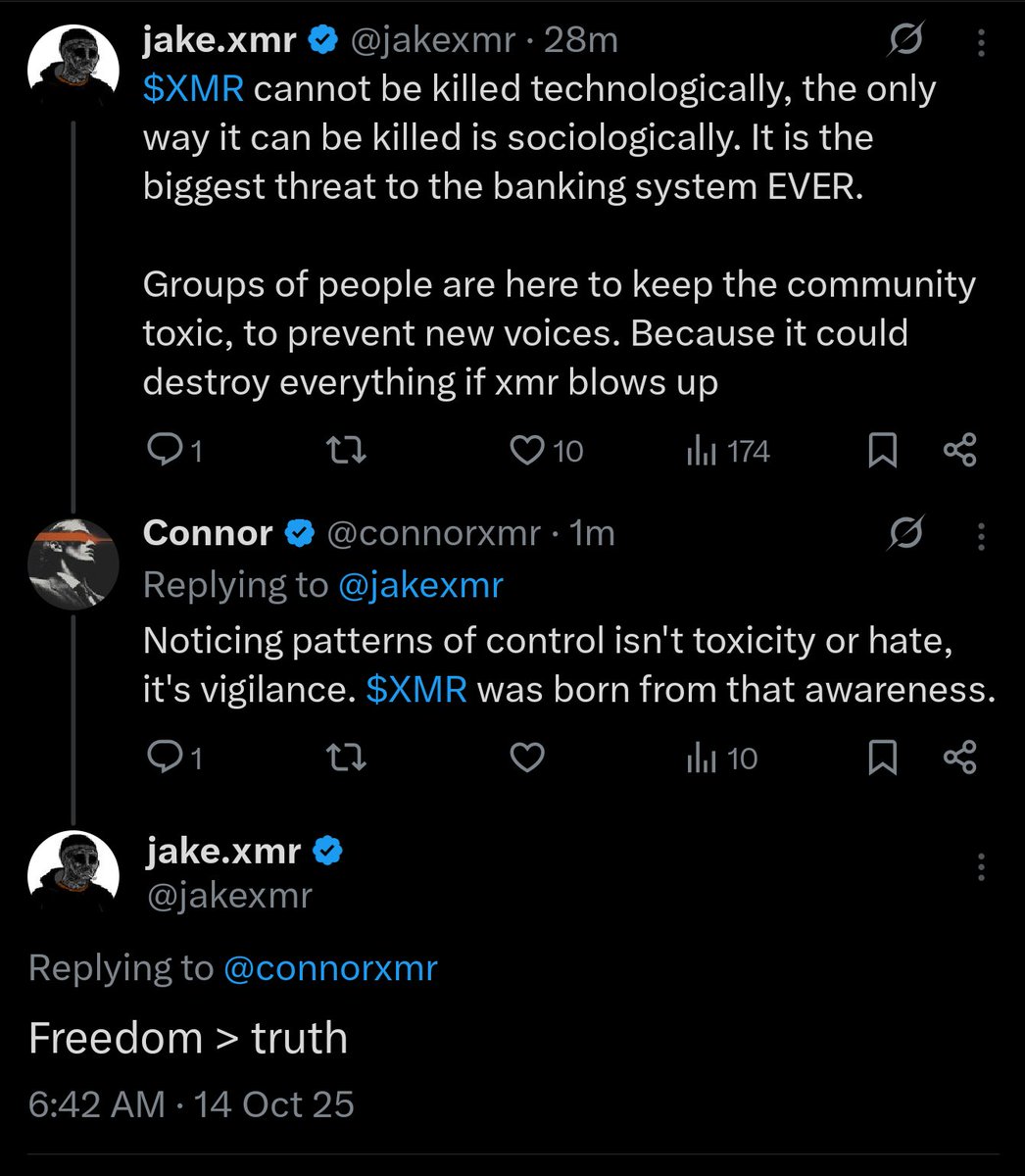 connorxmr's tweet image. If jake's intentions were now good, he wouldn't have blocked those of us who were pushing back against his attempt to censor the community and when that didn't work, create division. This guy is a manipulator.