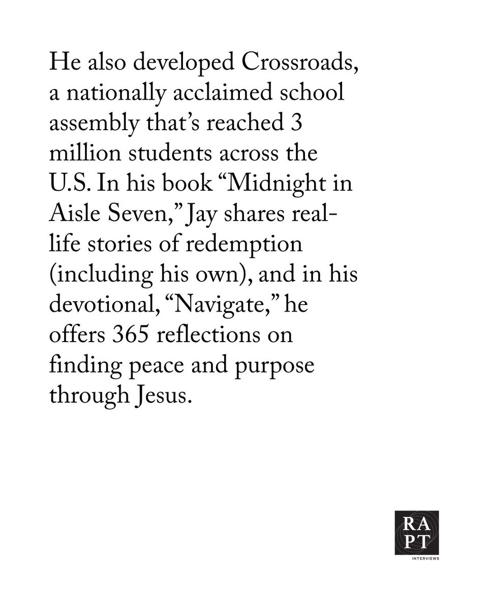 raptinterviews's tweet image. Today, @jaylowder gets honest about how hunting and fishing connect him with God and family, the spiritual disciplines that help him hear God’s voice and the resources that laid a foundation for his evangelism career.

raptinterviews.com/features/jay-l…
