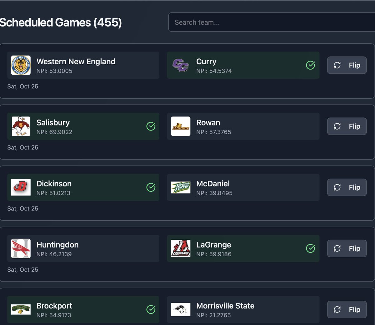 FrankRossi's tweet image. As @D3FBHuddle Crunchtime gets finished up, we wanted to offer you all a &quot;thank you&quot; gift for being patient with us this week. Now, you can choose the results of all 461 remaining games in #d3fb and find out what the NPI Rankings will look like based on those results!

Go to…