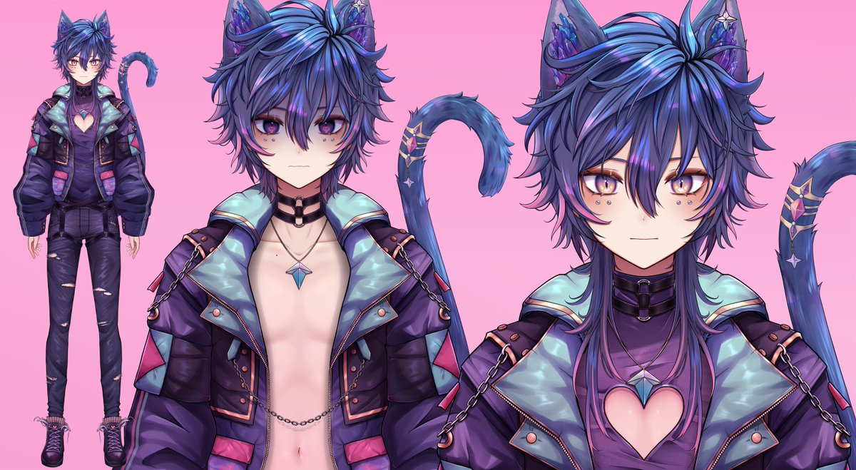 My first time making a vtuber model!
Created for Atticus Gray ✨💎
#VGenComm
