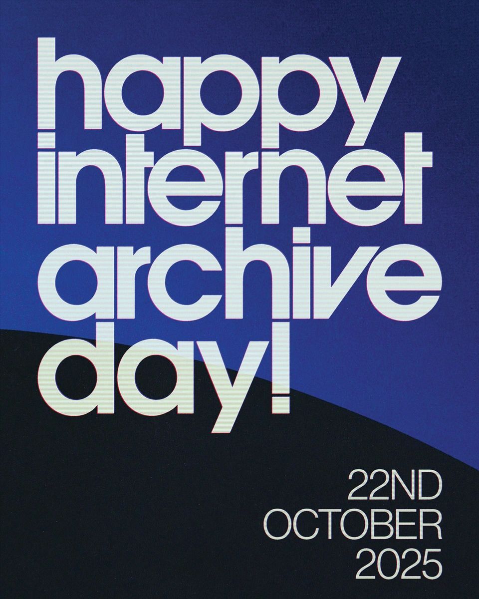 ⏳️ IT'S NOT TOO LATE to join the #Livestream of The Web We’ve Built, happening today, Internet Archive Day, as designated by the city of San Francisco! 🌐

Celebrate 1 trillion pages saved to the #WaybackMachine with the @InternetArchive from anywhere in the world. Don’t miss