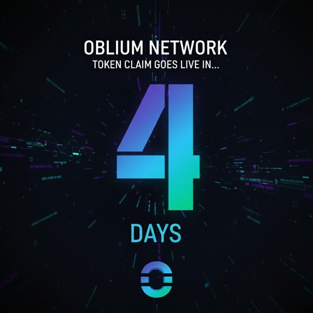 🚨 Countdown Begins! 🚨

The wait is almost over, the Oblium Network Token Claim officially goes LIVE in 4 days! 🔥

Ready to join the next major phase of the Oblium ecosystem.
Stay alert for official claim details and announcements.

Haven’t checked your eligibility yet?
🔗