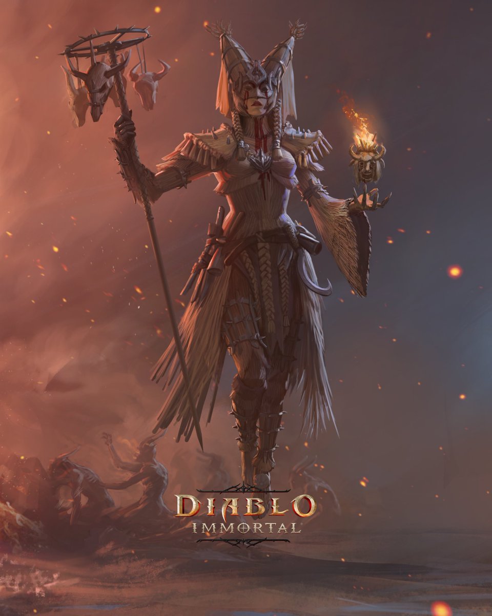 DiabloImmortal's tweet photo. The most bountiful harvests require flowing blood and crushed bones. Take up your scythe and shower it in the blood of your enemies. https://t.co/p6bcLzY0cP