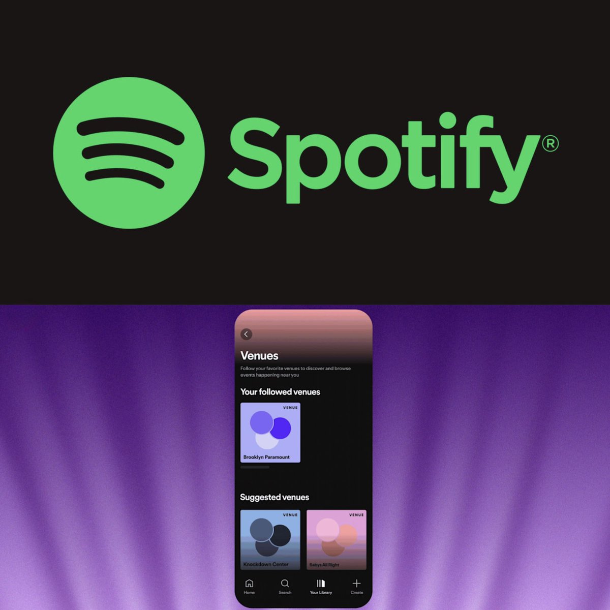 PopCrave's tweet image. Spotify will now let you follow music venues on the platform.
Users can save their favorite locations and explore new venues that align with their tastes.